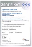 Zertifikat APV