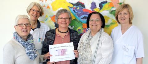 Der Katholische Frauenbund Itzum spendet 500 Euro an die Palliativstation im St. Bernward Krankenhaus